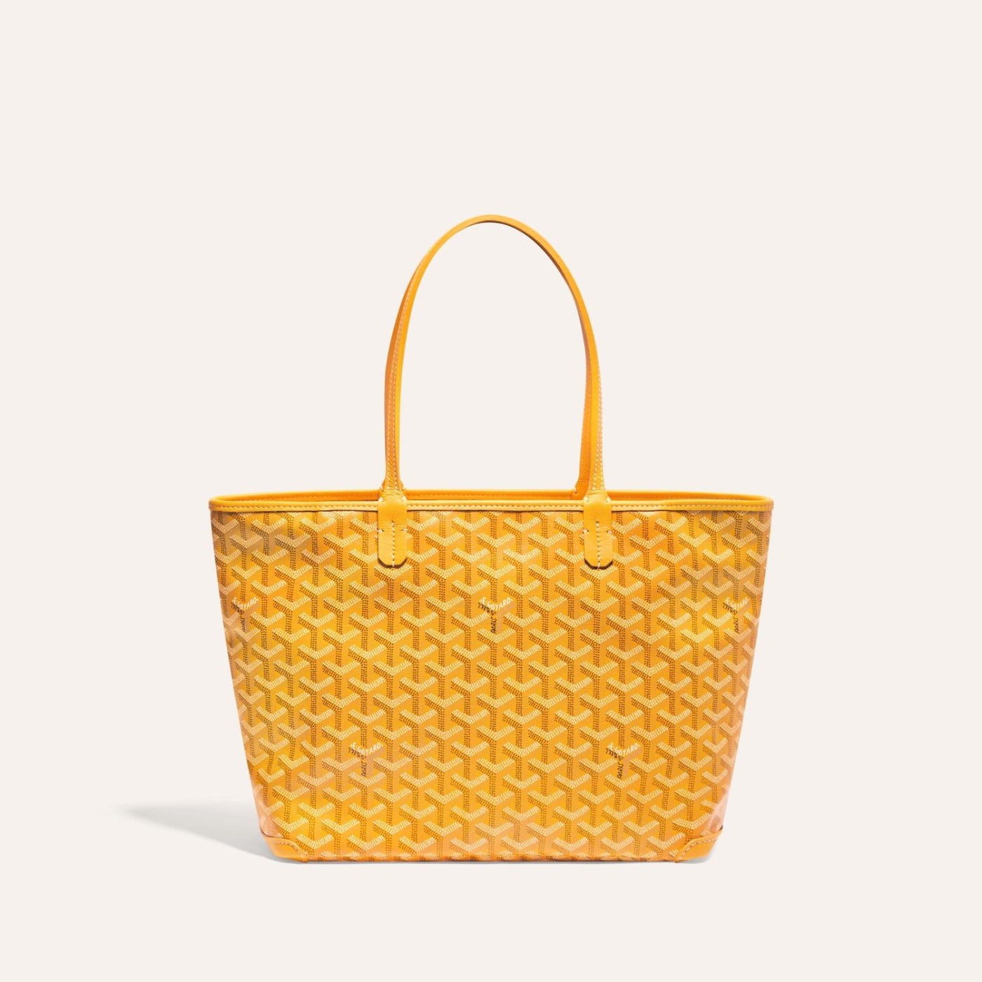 Goyard Goyardine Artois Tote PM Yellow Canvas & Chevroches Calfskin Palladium Hardware - Image 1